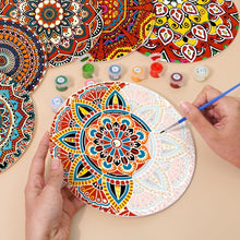 Charger l'image dans la galerie, Peinture par numéros Sets de Table 20 cm (6 pièces) - Mandala Bohème Rond