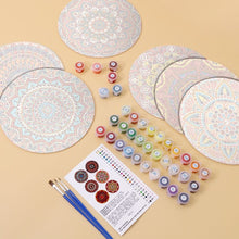 Charger l'image dans la galerie, Peinture par numéros Sets de Table 20 cm (6 pièces) - Mandala Bohème Rond