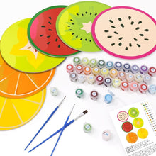 Charger l'image dans la galerie, Peinture par numéros Sets de Table 20 cm (6 pièces) - Tranches de Fruits Colorées