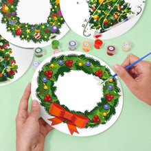 Charger l'image dans la galerie, Peinture par numéros Sets de Table 20 cm (4 pièces) - Couronne de Noël