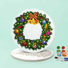 Charger l'image dans la galerie, Peinture par numéros Sets de Table 20 cm (4 pièces) - Couronne de Noël