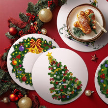 Charger l'image dans la galerie, Peinture par numéros Sets de Table 20 cm (4 pièces) - Couronne de Noël