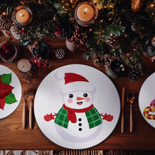 Charger l'image dans la galerie, Peinture par numéros Sets de Table 20 cm (4 pièces) - Thème Bonhomme de Neige
