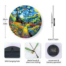 Charger l'image dans la galerie, Horloge Peinture par Numéros - Nuit étoilée et Tournesols