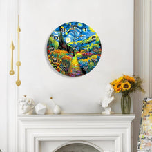 Charger l'image dans la galerie, Horloge Peinture par Numéros - Nuit étoilée et Tournesols
