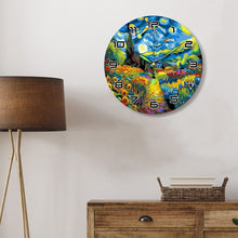 Charger l'image dans la galerie, Horloge Peinture par Numéros - Nuit étoilée et Tournesols
