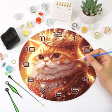 Charger l'image dans la galerie, Horloge Peinture par Numéros - Chat Royal