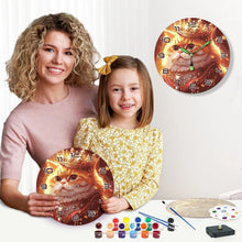 Charger l'image dans la galerie, Horloge Peinture par Numéros - Chat Royal