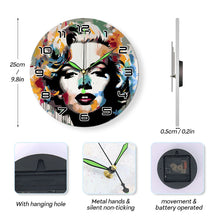 Charger l'image dans la galerie, Horloge Peinture par Numéros - Portrait de Marilyn