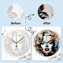 Charger l'image dans la galerie, Horloge Peinture par Numéros - Portrait de Marilyn