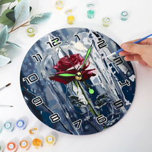 Charger l'image dans la galerie, Horloge Peinture par Numéros - Rose Enchantée