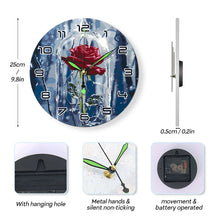 Charger l'image dans la galerie, Horloge Peinture par Numéros - Rose Enchantée