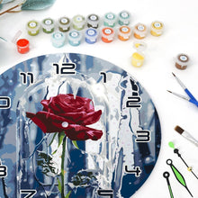 Charger l'image dans la galerie, Horloge Peinture par Numéros - Rose Enchantée