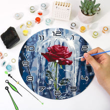 Charger l'image dans la galerie, Horloge Peinture par Numéros - Rose Enchantée