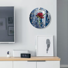 Charger l'image dans la galerie, Horloge Peinture par Numéros - Rose Enchantée