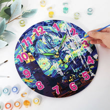 Charger l'image dans la galerie, Horloge Peinture par Numéros - La Nuit étoilée