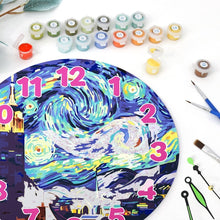 Charger l'image dans la galerie, Horloge Peinture par Numéros - La Nuit étoilée