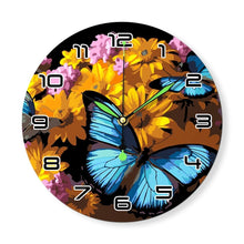 Charger l'image dans la galerie, Horloge Peinture par Numéros - Papillons et Fleurs