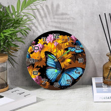 Charger l'image dans la galerie, Horloge Peinture par Numéros - Papillons et Fleurs