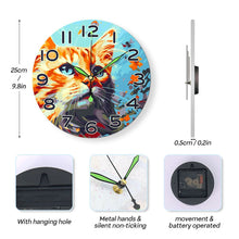 Charger l'image dans la galerie, Horloge Peinture par Numéros - Chat Curieux