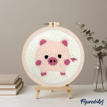 Charger l'image dans la galerie, Punch Needle Cochon rose