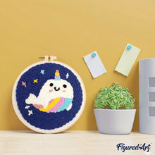 Charger l'image dans la galerie, Punch Needle Baleine licorne