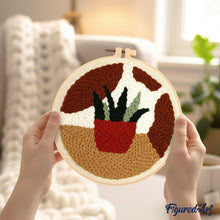 Charger l'image dans la galerie, Punch Needle Plante en pot rouge