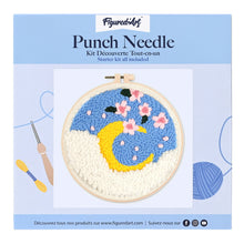 Charger l'image dans la galerie, Punch Needle Fleurs de Cerisiers et Lune