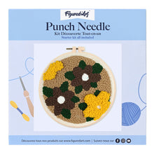 Charger l'image dans la galerie, Punch Needle Fleurs jaunes et brunes
