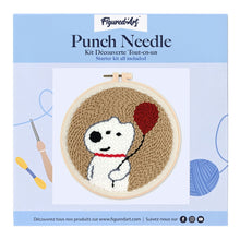Charger l'image dans la galerie, Punch Needle Chien blanc et ballon