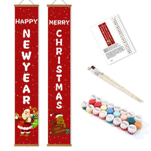 Charger l'image dans la galerie, Peinture par Numéros Décorations de Porte - Père Noël &amp; Renne
