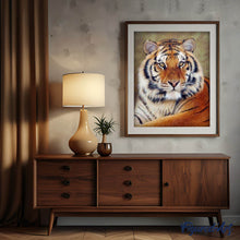 Charger l'image dans la galerie, Broderie Diamant - Regard de Tigre 40x50cm toile tendue sur châssis