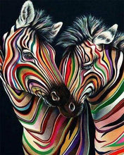 Charger l'image dans la galerie, Broderie Diamant | Broderie Diamant - Couple de Zèbres | animaux Broderie Animaux zèbres | FiguredArt