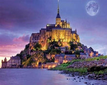 Charger l'image dans la galerie, Broderie Diamant | Broderie Diamant - Le Mont Saint Michel | Broderie Paysages Broderie Ville paysages ville | FiguredArt