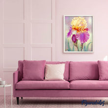 Charger l'image dans la galerie, Broderie Diamant | Broderie Diamant - Iris bicolore | Broderie Fleurs fleurs | FiguredArt
