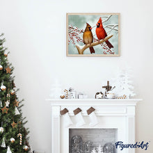Charger l'image dans la galerie, Broderie Diamant | Broderie Diamant - Couple dOiseaux sur Branche | animaux Broderie Animaux oiseaux | FiguredArt