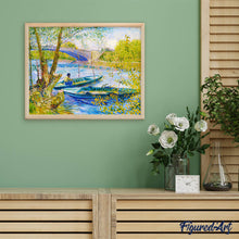 Charger l'image dans la galerie, Broderie Diamant - La pêche au Printemps, Pont de Clichy - Van Gogh 40x50cm toile tendue sur châssis