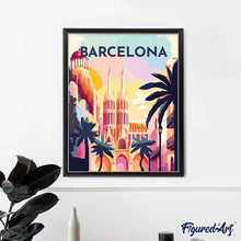 Charger l'image dans la galerie, Broderie Diamant - Affiche Poster Barcelone