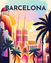 Charger l'image dans la galerie, Broderie Diamant - Affiche Poster Barcelone