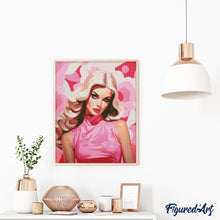 Charger l'image dans la galerie, Broderie Diamant - Diva Blonde en Rose