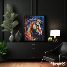 Charger l'image dans la galerie, Broderie Diamant - Cheval Coloré Abstrait