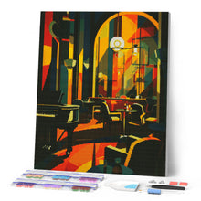 Charger l'image dans la galerie, Broderie Diamant - Club Art Déco 40x50cm toile tendue sur châssis