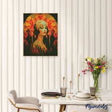 Charger l'image dans la galerie, Broderie Diamant - Femme Art Déco