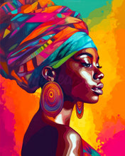 Charger l'image dans la galerie, Diamond Painting - Broderie Diamant - Dame africaine lumineuse