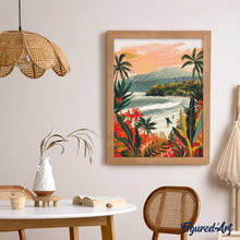 Charger l'image dans la galerie, Broderie Diamant - Plage tropicale