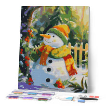 Charger l'image dans la galerie, Broderie Diamant - Bonhomme de Neige Joyeux
