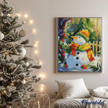 Charger l'image dans la galerie, Broderie Diamant - Bonhomme de Neige Joyeux