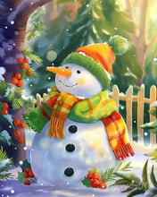 Charger l'image dans la galerie, Diamond Painting - Broderie Diamant - Bonhomme de Neige Joyeux