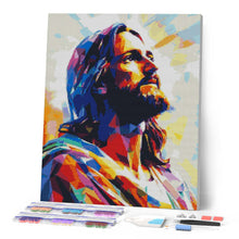 Charger l'image dans la galerie, Broderie Diamant - Gloire Radieuse de Jésus 40x50cm toile tendue sur châssis