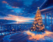 Charger l'image dans la galerie, Diamond Painting - Broderie Diamant - Terrasse de Noël Étincelante